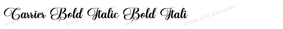 Carrier Bold Italic Bold Italic字体转换